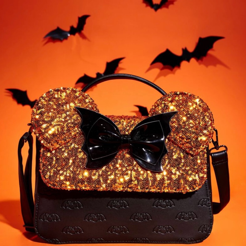 Loungefly Halloween Exclusive Minnie Mouse Sequin Crossbody Bag